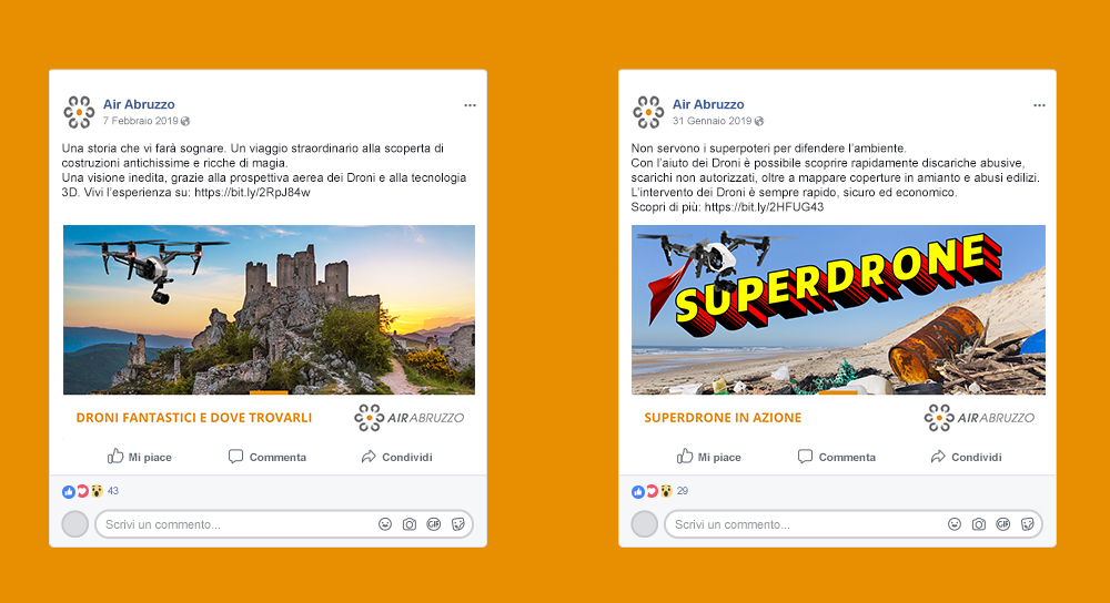 Comunicazione social del Brand Air Abruzzo